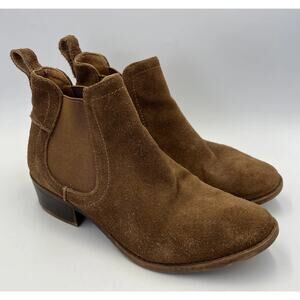 Steve Madden Womens DICEY Leather Closed Toe Ankle Chelsea Brown Size 6 M